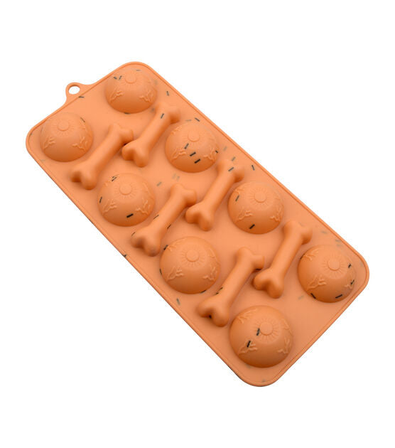 Halloween Eyeballs and Bones 14pc Candy Mold for Chocolate Melts, Ice, Treats