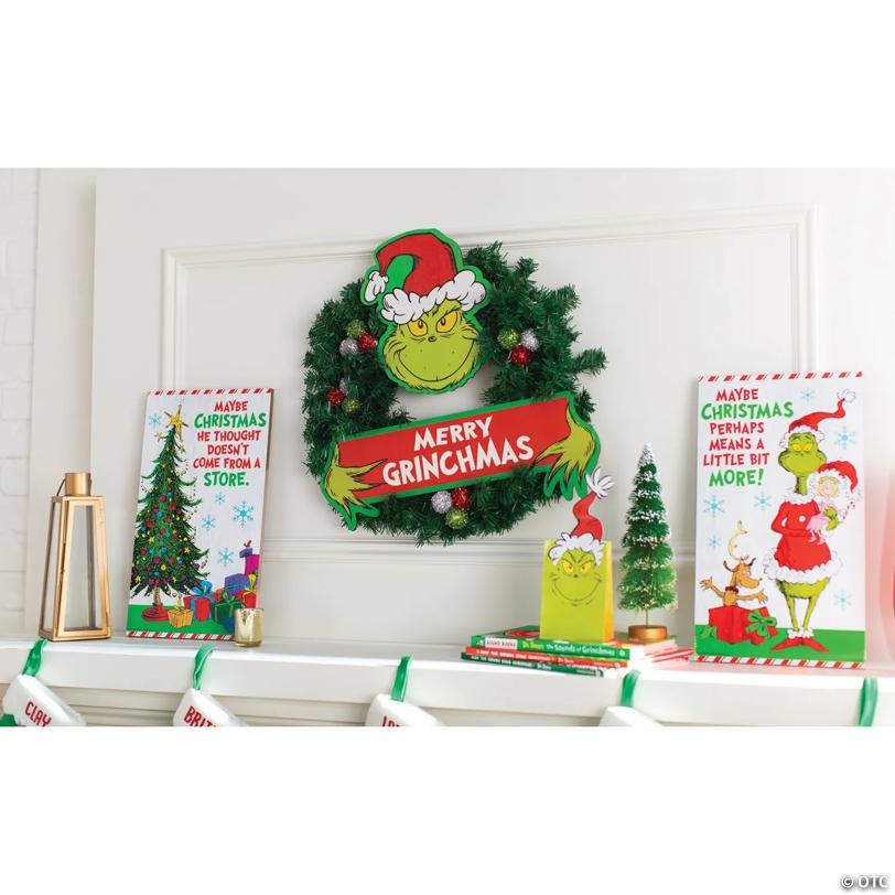 18" Dr. Seuss™ The Grinch Merry Grinchmas Artificial Christmas Wreath