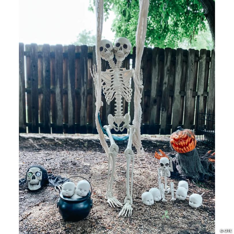 18" LED Spooky Skeleton Groundbreaker Plastic Halloween Decoration