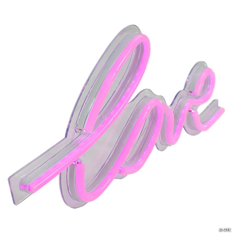 18" Pink LED 'Love' Neon Valentine's Day Wall Sign