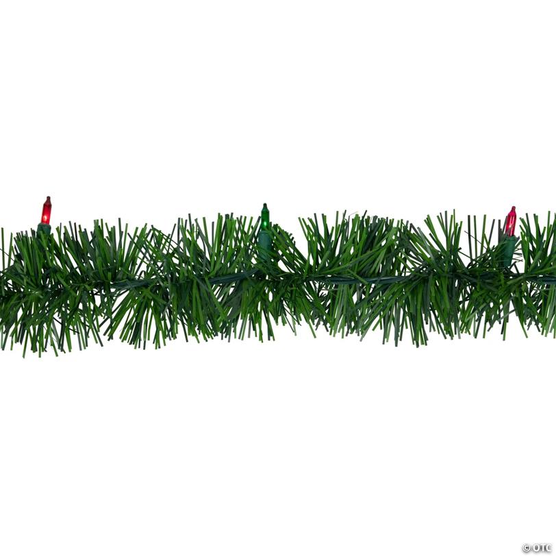 18' Proper 3" Pre-Lit Pine Two-tone Artificial Christmas Garland  Multicolor Lights