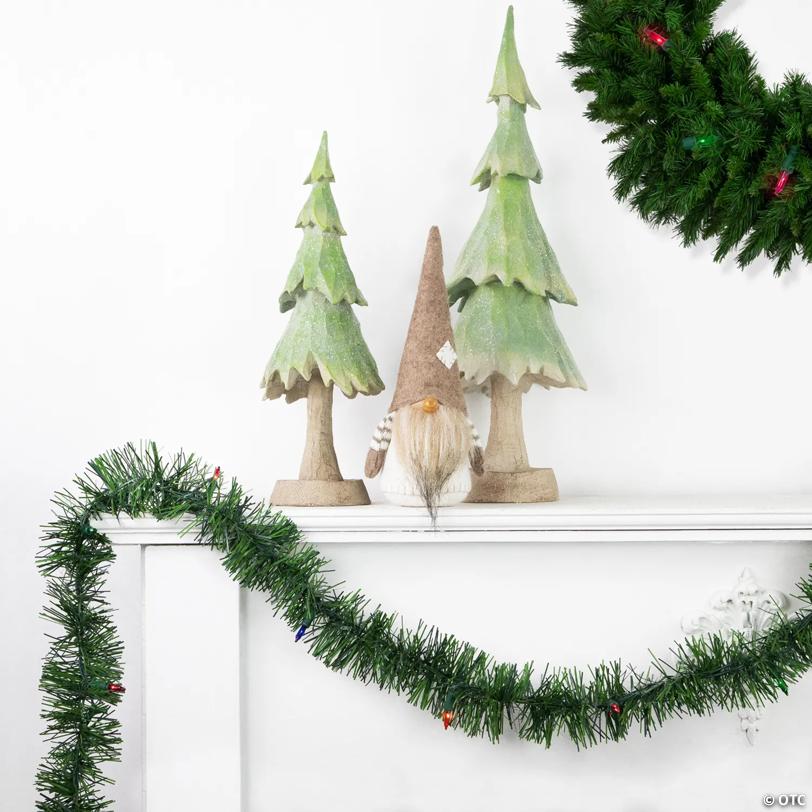 18' Proper 3" Pre-Lit Pine Two-tone Artificial Christmas Garland  Multicolor Lights