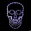 18" White Skull 4 Function LED Lighted Halloween Window Silhouette