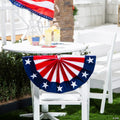 18" x 9" Patriotic Fan Drape Mini Flocked Bunting
