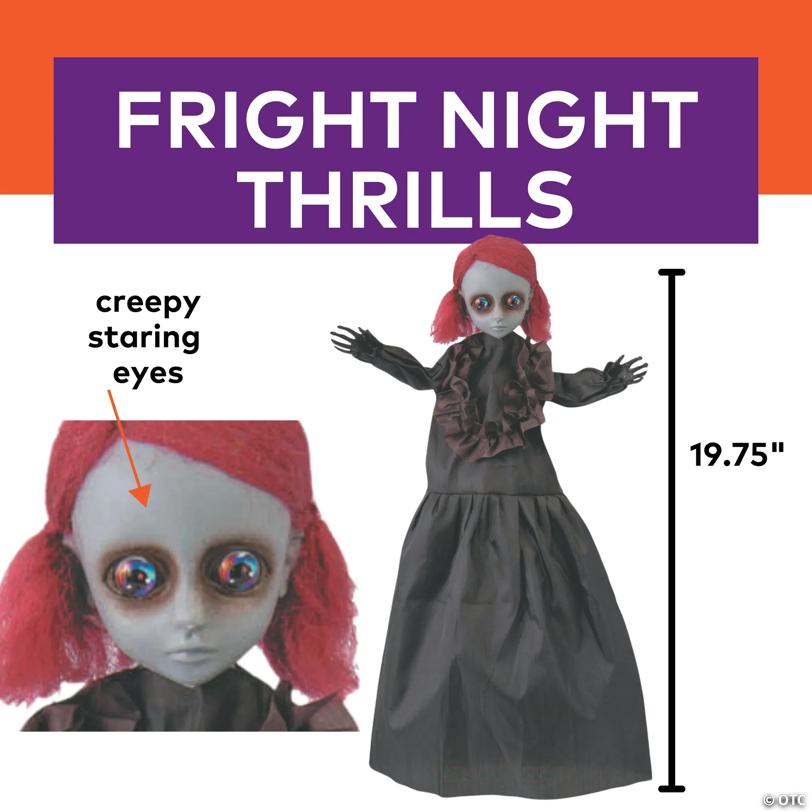 19 3/4" Hanging Doll with Red Hair Halloween Decoration