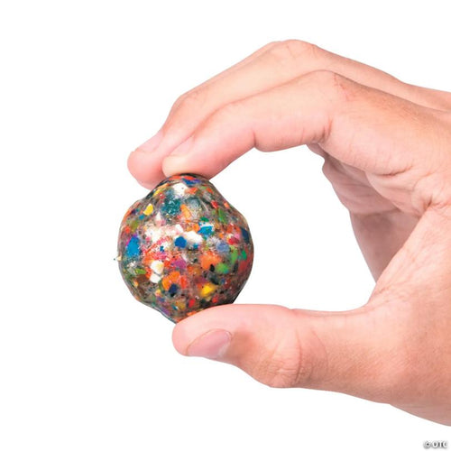 1 1/2" Rubber Rock-Shaped Rubber Bouncy Balls - 12 Pc.