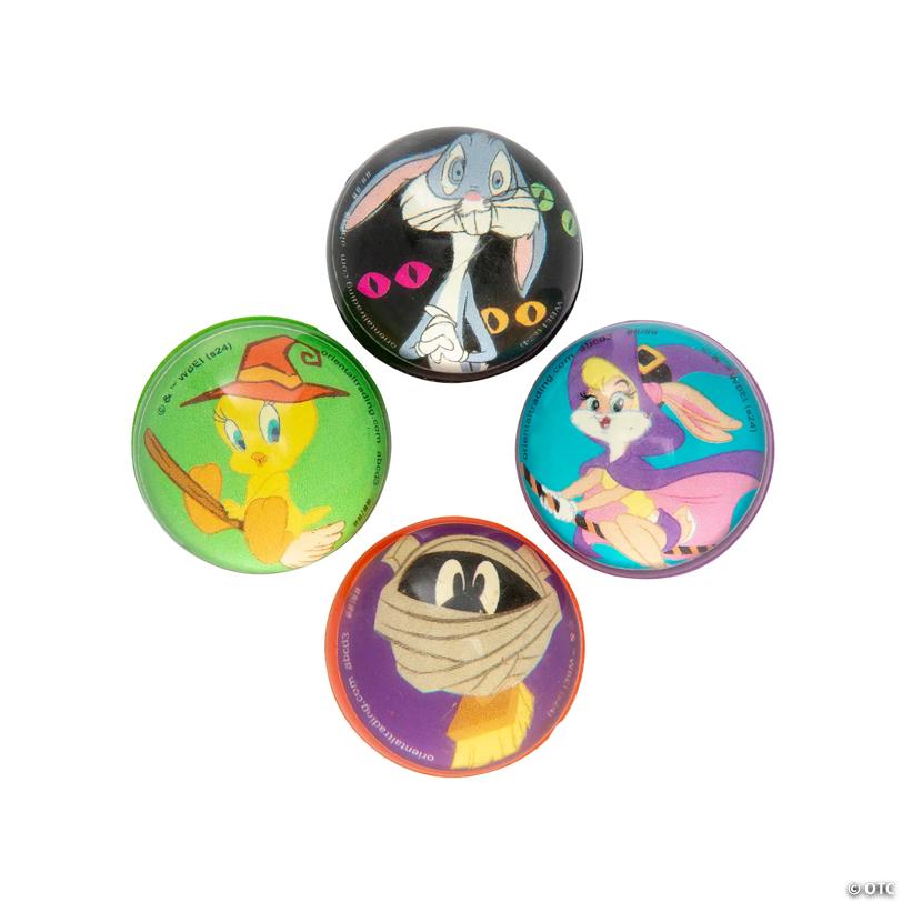1 1/4" Mini Looney Tunes™ Halloween Rubber Bouncy Balls - 24 Pc.