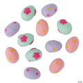 1 3/4" Easter Whimsy Floral Felt Egg Decorations – 12 Pc.