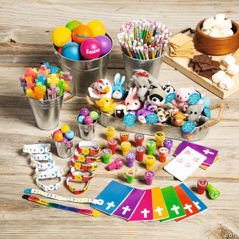 1" Bulk 48 Pc. Mini Smile Jesus Loves You Rubber Bouncy Balls