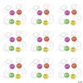 1" Bulk 48 Pc. Smile Jesus Loves You Rubber Stringed Ball Assortment
