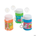 1 oz. Mini Bright Color Pool Party Plastic Bubble Bottles with Wand - 24 Pc.