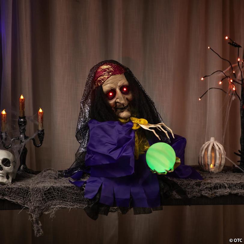 20" Animated Fortune Teller Halloween Decoration