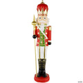 22" Red and Gold Christmas Nutcracker with Scepter