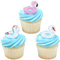 Pool Floaties Summertime Cupcake Toppers Cupcake Cake Decorating Rings 12 set