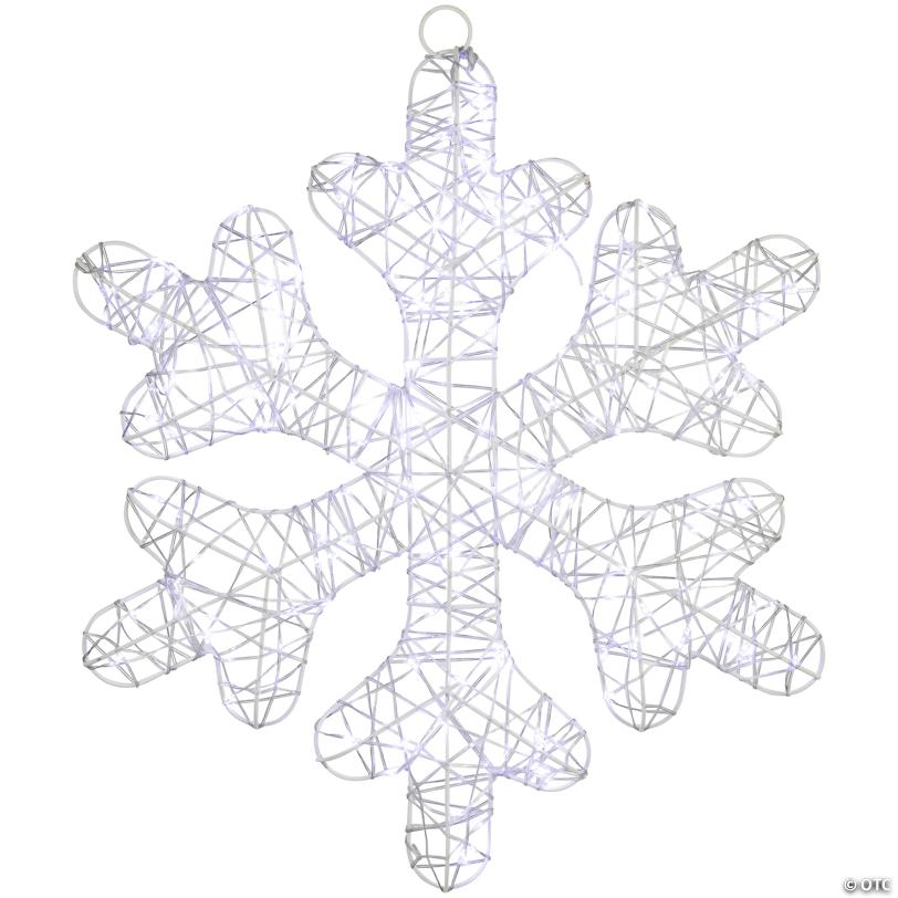 23.5" LED Lighted Twinkle Snowflake Outdoor Christmas Decoration
