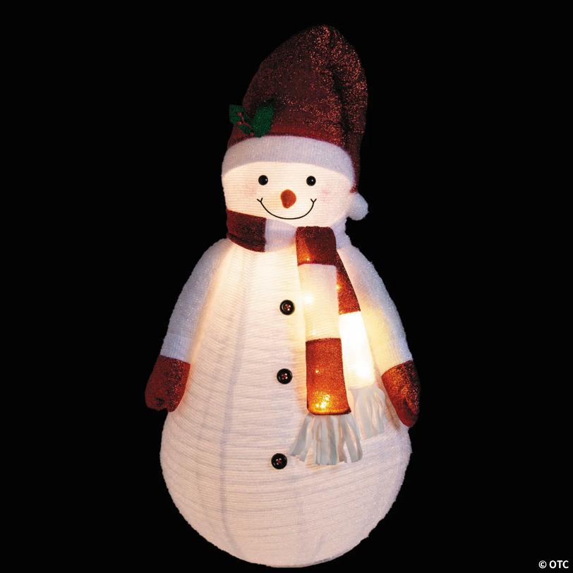24 1/2" x 47 1/4" Smiling Snowman Collapsible Christmas Decoration