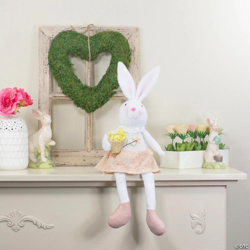 24" Girl Bunny Rabbit Easter and Spring Table Top Figure