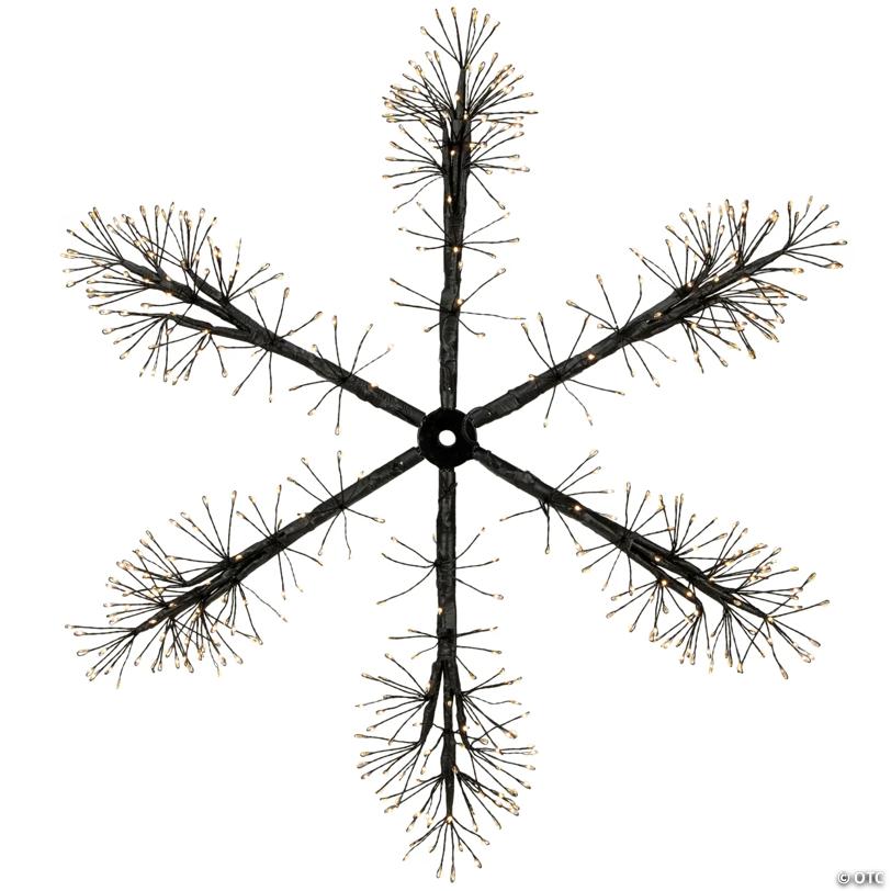 24" LED Lighted Snowflake Christmas Decoration  Warm White Lights