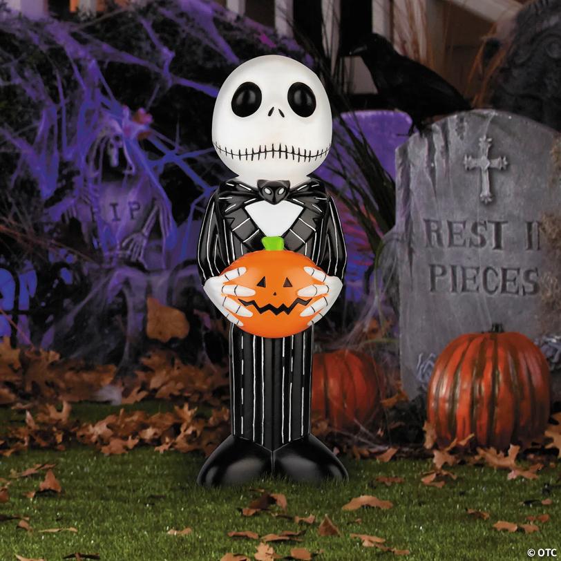 24" Light-Up The Nightmare Before Christmas™ Jack Skellington with Pumpkin Blow Mold Plastic Outdoor Decoration