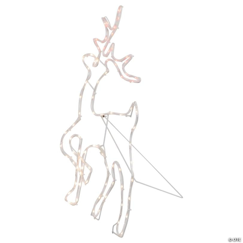 24" Lighted Standing Reindeer Silhouette Outdoor Christmas Decoration