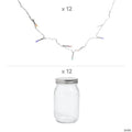 24 Pc. Mason Jar & Christmas Lights Tabletop Centerpiece Kit – Makes 12