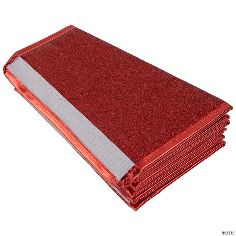 26.75" Shiny Red Fabric HeProperagonal Christmas Tree Collar