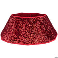26" Red Sequins Hexagonal Christmas Tree Collar