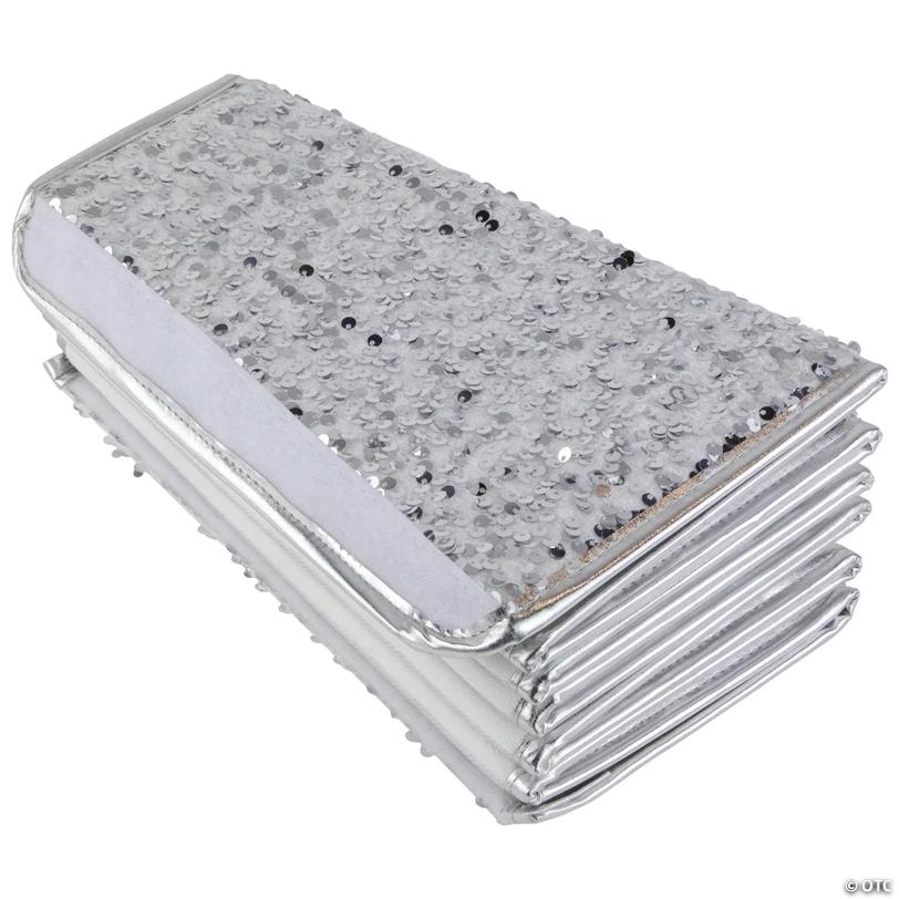 26" Silver Sequins HeProperagonal Christmas Tree Collar