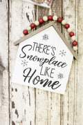 7.5”H Snowman Wall Hanging with Beaded Hanger