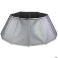 27" Shiny Silver Fabric HeProperagonal Christmas Tree Collar