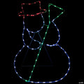 28" Lighted Standing Snowman Silhouette Outdoor Christmas Decoration