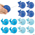2 1/4" Mini Lil' Sailor Blue Whale Vinyl Squirt Toys - 12 Pc.
