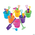 2 3/4" - 6 1/4" Mini Colorful Plastic Beach Playsets - 12 Sets