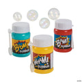 2" Action-Packed Wham! Boom! Bam! Plastic Bubble Bottles – 24 Pc.