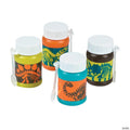 2" Mini Bright Color Dino Dig Fossils Bubble Bottes – 24 Pc.