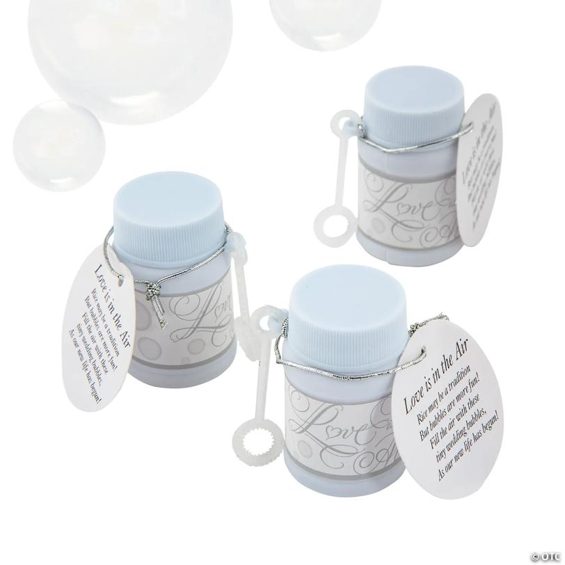 2" Mini Love is in the Air Plastic Bubble Bottles – 24 Pc.