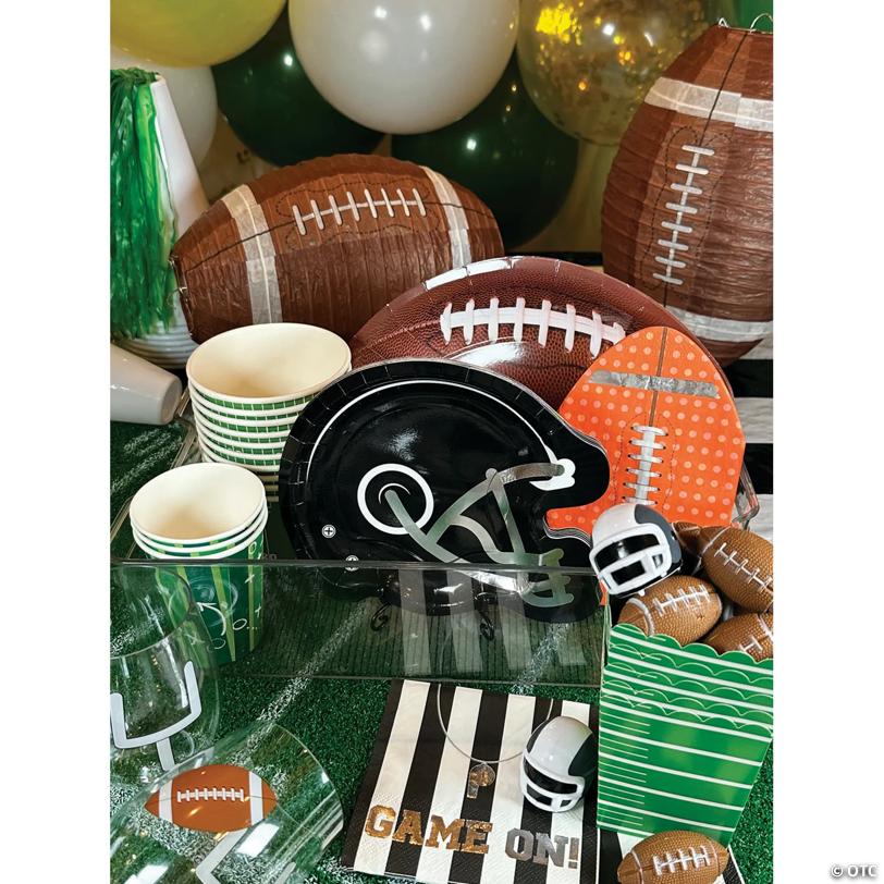 2" Mini Rubber Brown Footballs With White Laces Design - 12 Pc.