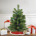 2' Pre-Lit Medium Canadian Pine Artificial Christmas Tree  Multicolor Lights
