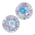 2" Winter Glitter-Filled Clear Rubber Bouncy Balls - 12 Pc.