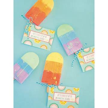 2" x 4" Ice Pop Treat-Shaped Multicolor Sidewalk Chalk - 12 Pc.