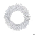 30" Pre-Lit LED Snow White Christmas Wreath - Multicolor Lights