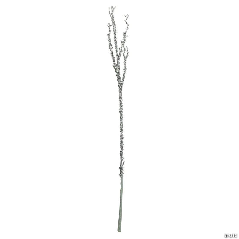 31" Glittered Silver Artificial Twig Christmas Spray