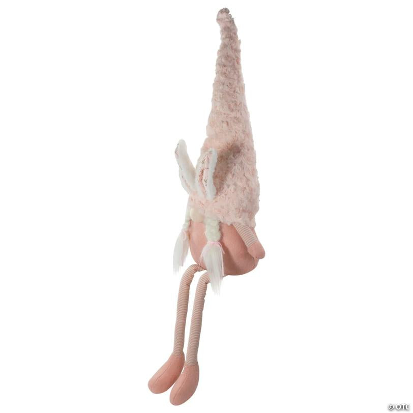 32" Sitting Easter Gnome with Bunny Ears and Dangling Legs