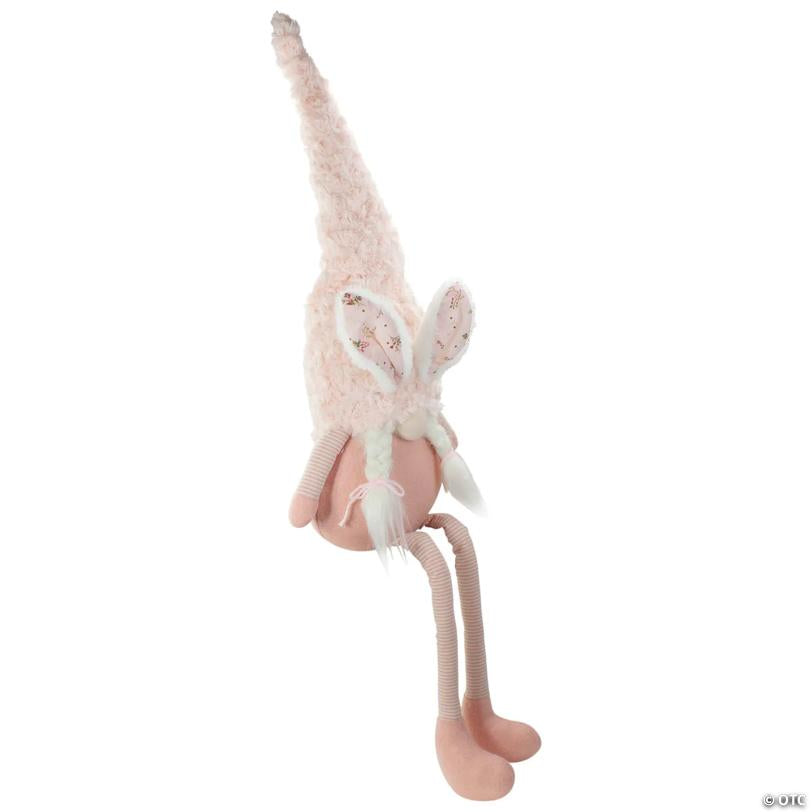 32" Sitting Easter Gnome with Bunny Ears and Dangling Legs