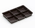 Candy Tray 7" x 4 3/8" x 7/8" Chocolate Brown 6-Cavity for Chocolates