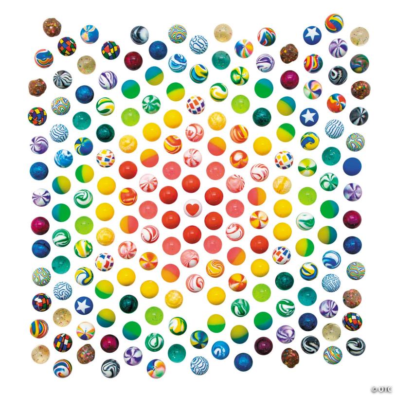 3/4" - 1 1/2" Mega Bulk 240 Pc. Mini Rubber Bouncy Ball Assortment