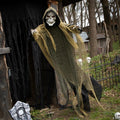 35 1/4" x 6 Ft. Hanging Grim Reaper Animated Prop Halloween Decoration