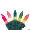 35 Count Pastel Multi-Color Mini Easter Light Set  7ft Green Wire