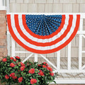 35" x 19" Cloth Patriotic Flag Flocked Bunting