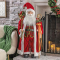 36 1/2" Santa Figure with Bag of Presents & Staff Christmas Decoration